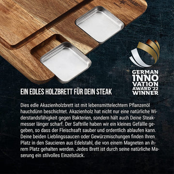 Das Essbrett aus Akazien Hartholz von Steakchamp