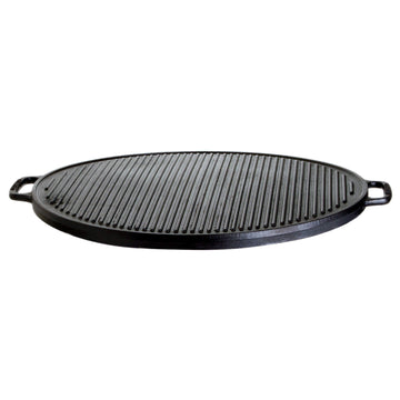 Grillplatte (Plancha) aus Gusseisen, Ø 30 cm