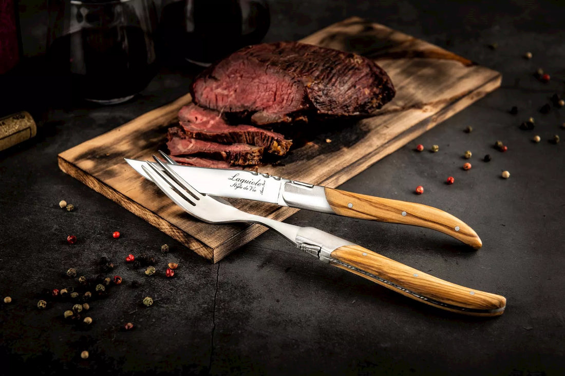 Luxury Line Steakmesser Olivenholz