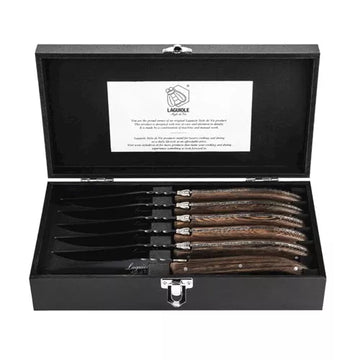 Luxury Line Steakmesser Wengé Schwarz