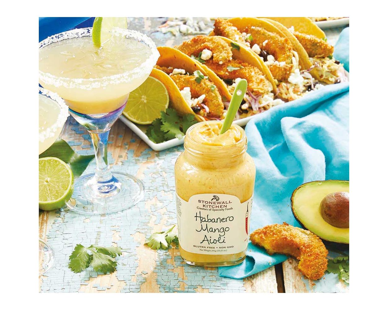 Habanero Mango Aioli serviert