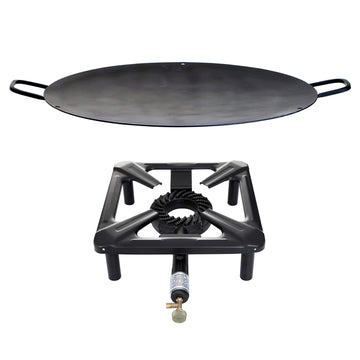 Set sgabello (piccolo) con vasca wok/grill in ferro Ø 50 cm - senza dispositivo di sicurezza accensione