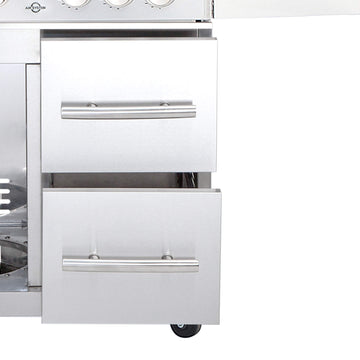 Sistema cassetto ALL'GRILL destro. per Modular CHEF L -acciaio inox-