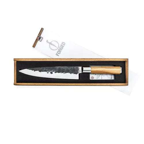 Coltello da chef forgiato in oliva
