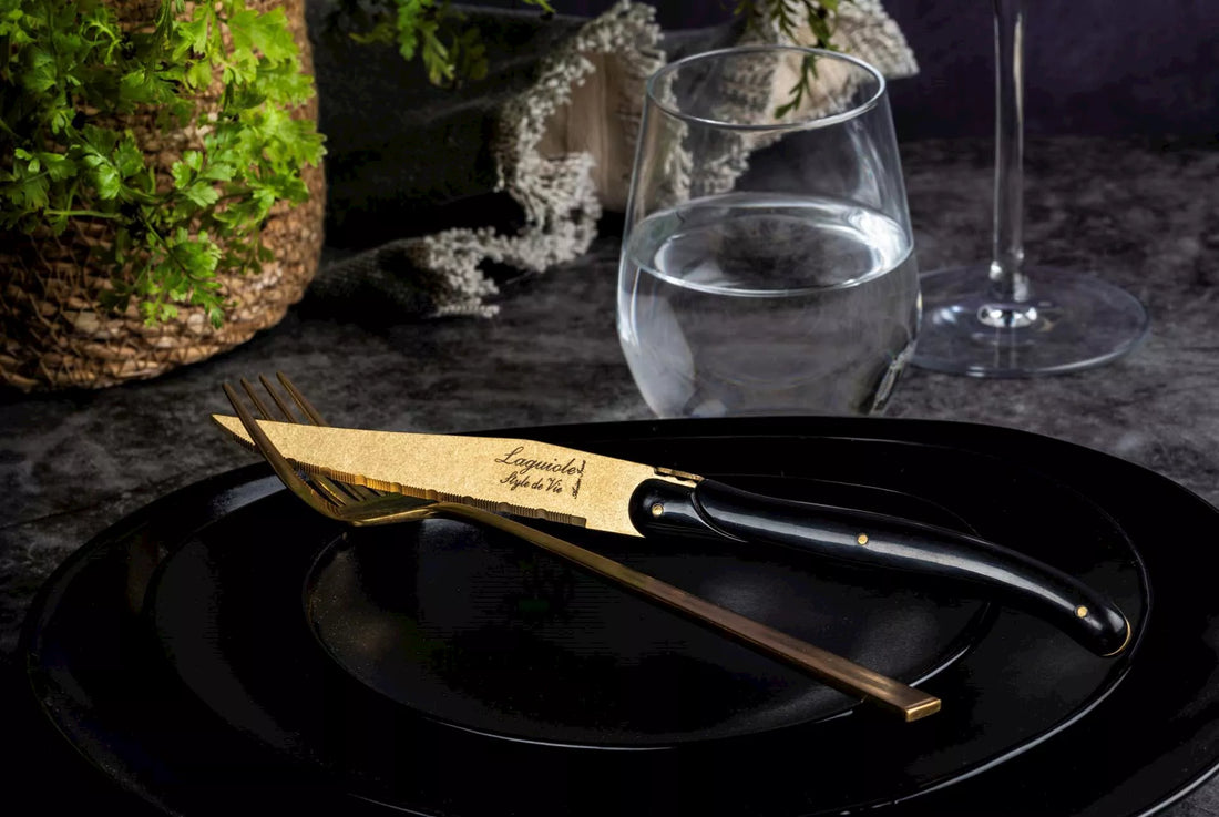 Coltello da Bistecca Linea Prestige Gold Stonewash